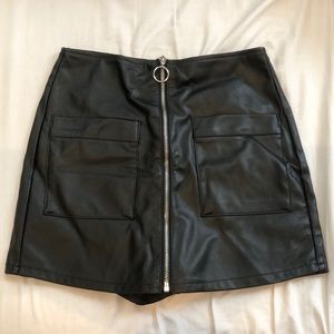 Forever 21 Faux Leather High Waisted Skort